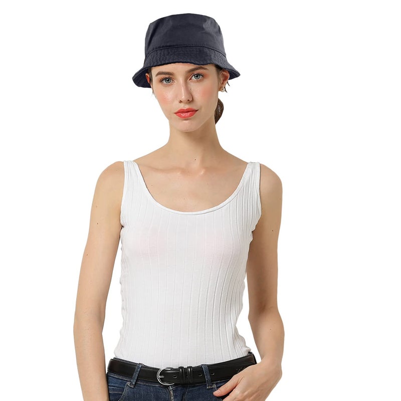 Falari Men Women Unisex Cotton Bucket Hat 100% Cotton Packable for Travel Fishing Hunting Summer Camp (L/XL, Charcoal) - Image 2